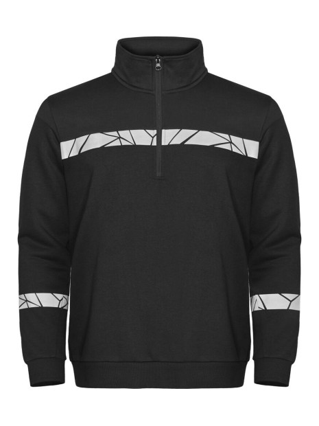 PROJOB 7102 PROGRESSION SWEATSHIRT 1/2 ZIP noir/noir personnalisable