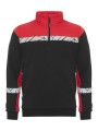 PROJOB 7102 PROGRESSION SWEATSHIRT 1/2 ZIP black / red personnalisable