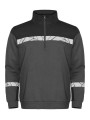 PROJOB 7102 PROGRESSION SWEATSHIRT 1/2 ZIP gris/noir personnalisable