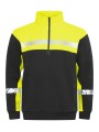 PROJOB 7102 PROGRESSION SWEATSHIRT 1/2 ZIP noir/jaune personnalisable