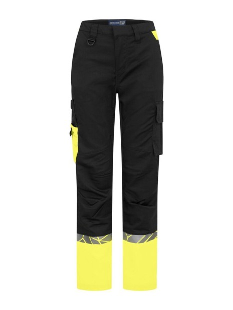 PROJOB 7511 PROGRESSION PANTALON DE SERVICE FEMME noir/jaune personnalisable