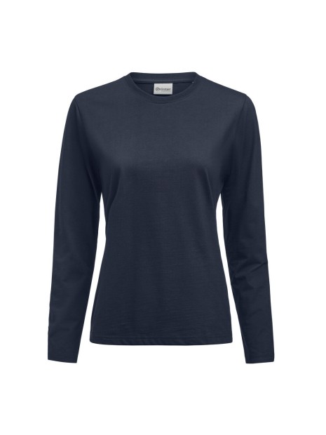 PRINTER Heavier Pro L/S 
T-Shirt Femme bleu marine foncé personnalisable