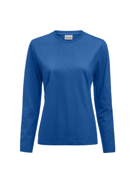 PRINTER Heavier Pro L/S 
T-Shirt Femme bleu ocean personnalisable