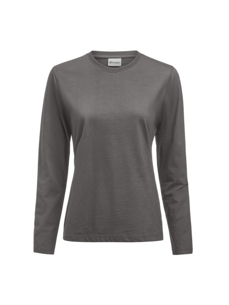 PRINTER Heavier Pro L/S 
T-Shirt Femme gris acier personnalisable