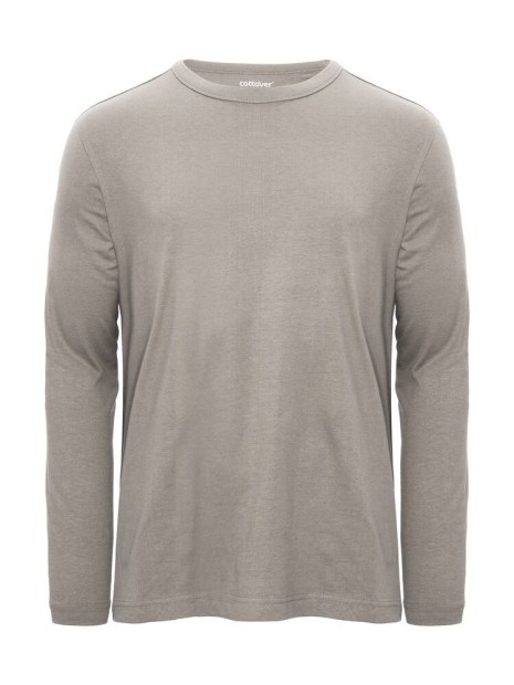 COTTOVER Relaxed T-shirt LS (GOTS) dark sand personnalisable