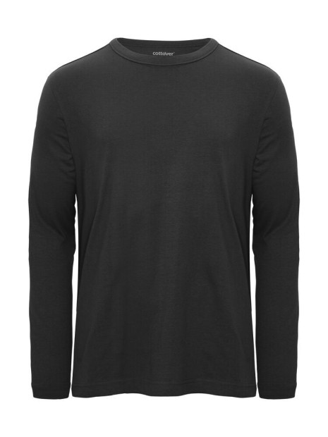 COTTOVER Relaxed T-shirt LS (GOTS) noir personnalisable