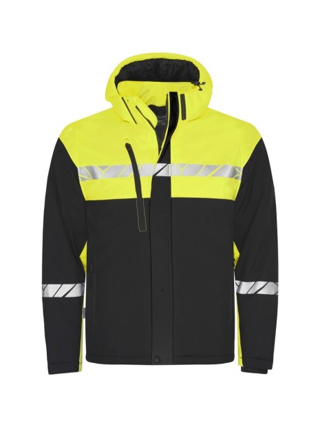 PROJOB 7415 PROGRESSION SHELL JACKET PADDED noir/jaune personnalisable