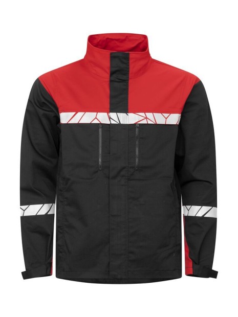 PROJOB 7416 PROGRESSION VESTE DE TRAVAIL black / red personnalisable