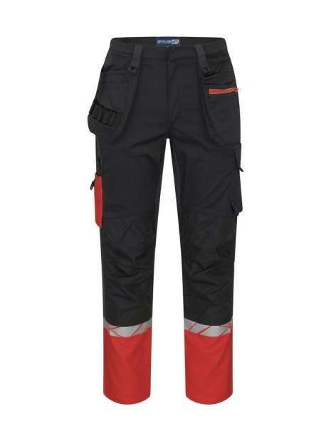 PROJOB 7509 PROGRESSION PANTALON DE TRAVAIL POCHES FLOTTANTES black / red personnalisable
