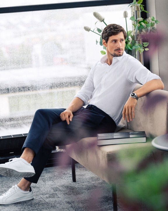 Hemd J. HARVEST & FROST Indigo Bow 135 
Hemd Slim Fit Heren voor bedrukking &amp; borduring