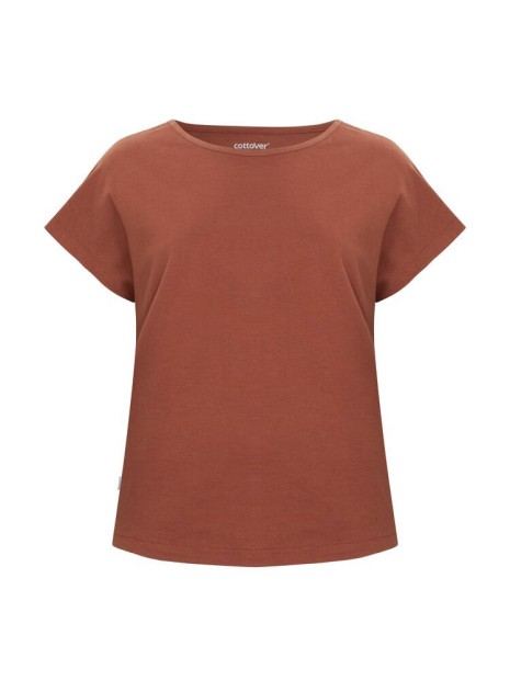 COTTOVER Top Lady (GOTS) rust red personnalisable