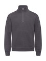CLIQUE Miami Half Zip gris metal personnalisable