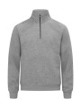 CLIQUE Miami Half Zip gris chiné personnalisable