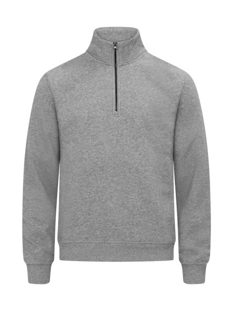 CLIQUE Miami Half Zip gris chiné personnalisable