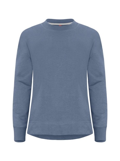 CLIQUE Miami PRO Roundneck Women bleu acier personnalisable