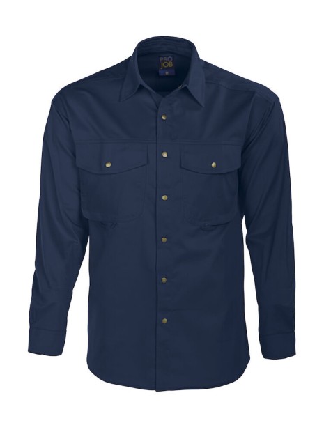 PROJOB 5203 CHEMISE MANCHES LONGUES bleu marine personnalisable