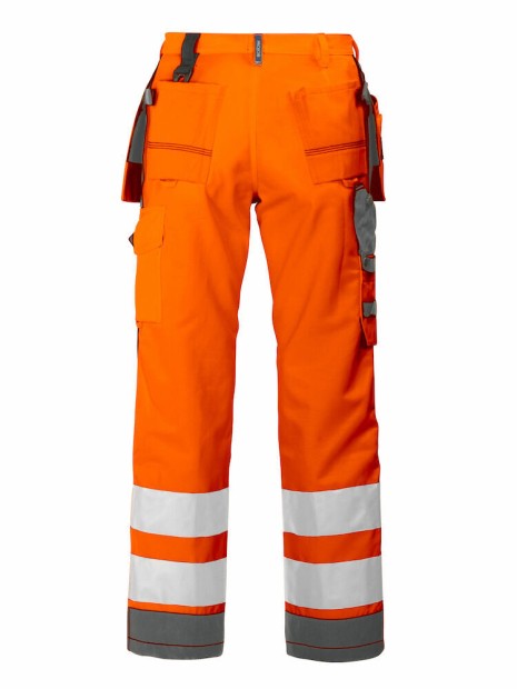 PROJOB 6506 PANTALON POLYCOTON - EN ISO 20471 CLASSE 2 orange/gris personnalisable