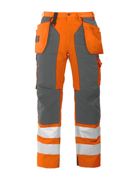 PROJOB 6506 PANTALON POLYCOTON - EN ISO 20471 CLASSE 2 orange/gris personnalisable