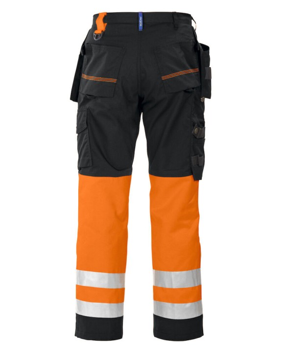 Broek PROJOB 6502 SIGNALISATIEBROEK MET KNIEZAKKEN EN SPIJKERZAKKEN EN ISO 20471 KLASSE 1 voor bedrukking &amp; borduring