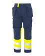 Broek PROJOB 6502 SIGNALISATIEBROEK MET KNIEZAKKEN EN SPIJKERZAKKEN EN ISO 20471 KLASSE 1 voor bedrukking &amp; borduring