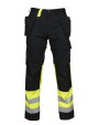 Broek PROJOB 6502 SIGNALISATIEBROEK MET KNIEZAKKEN EN SPIJKERZAKKEN EN ISO 20471 KLASSE 1 voor bedrukking &amp; borduring