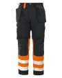 Broek PROJOB 6502 SIGNALISATIEBROEK MET KNIEZAKKEN EN SPIJKERZAKKEN EN ISO 20471 KLASSE 1 voor bedrukking &amp; borduring