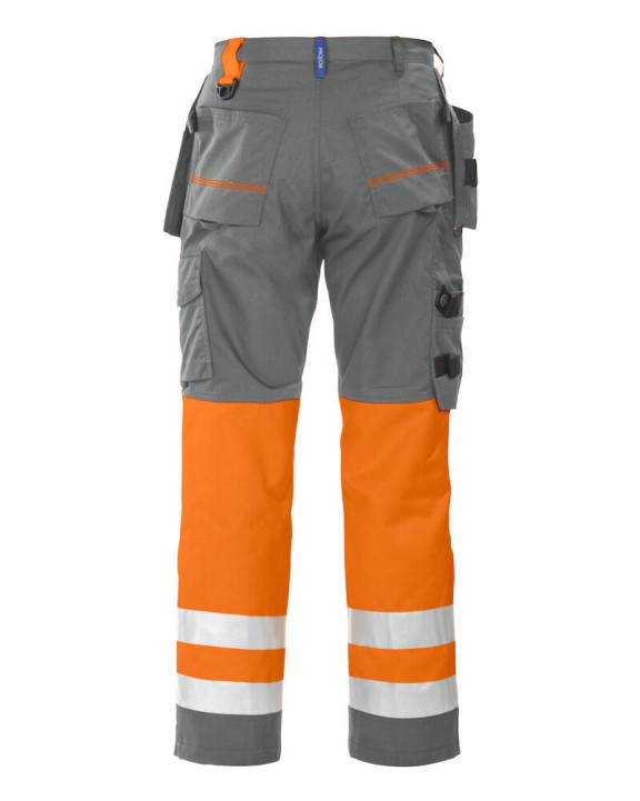 Broek PROJOB 6502 SIGNALISATIEBROEK MET KNIEZAKKEN EN SPIJKERZAKKEN EN ISO 20471 KLASSE 1 voor bedrukking &amp; borduring