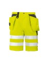 PROJOB 6503 SHORT POLYCOTON - EN ISO 20471 CLASSE 2/1 jaune/bleu marine personnalisable