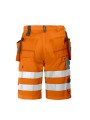 PROJOB 6503 SHORT POLYCOTON - EN ISO 20471 CLASSE 2/1 orange/gris personnalisable