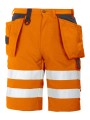 PROJOB 6503 SHORT POLYCOTON - EN ISO 20471 CLASSE 2/1 orange/noir personnalisable