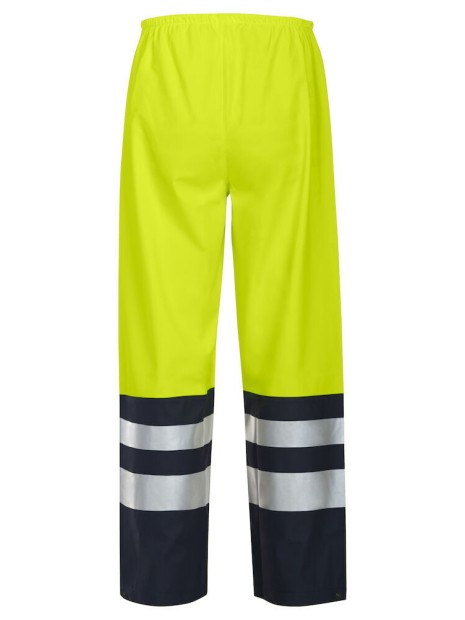 PROJOB 6504 PANTALON DE PLUIE - EN ISO 20471 CLASSE 2 EN 343 3/1 jaune/noir personnalisable