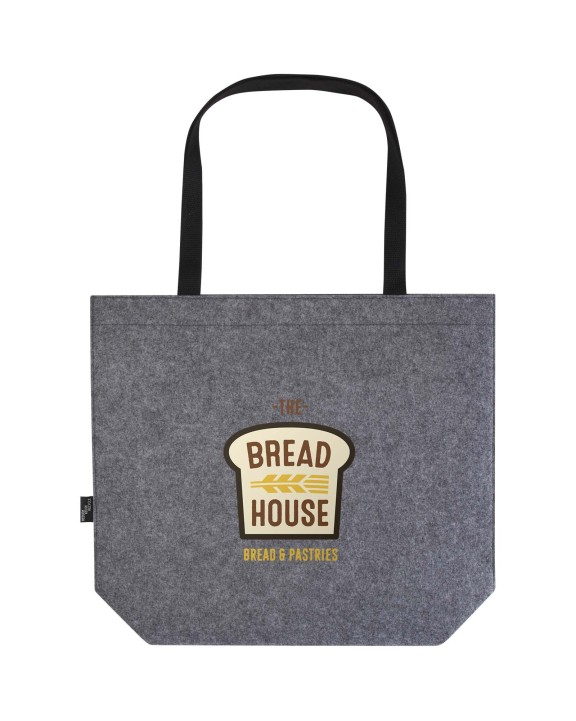 Tote bag personnalisable 4DO Sac shopping à soufflets Felta GRS en feutrine recyclée de 20L