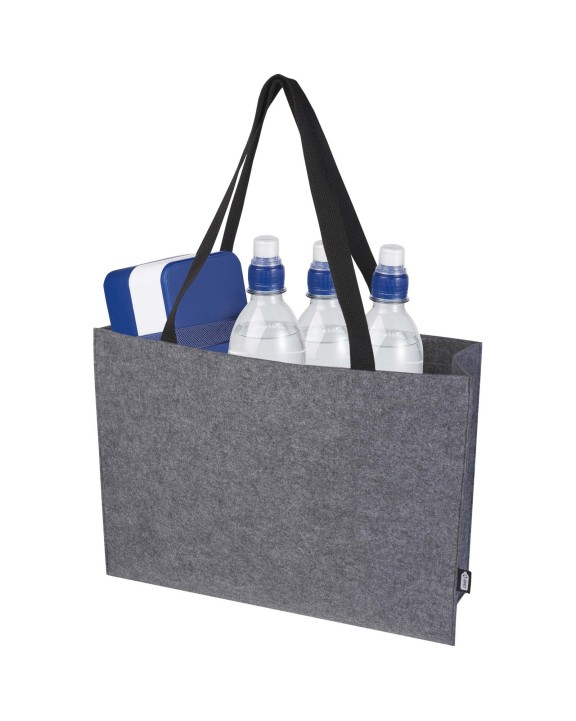 Tote bag personnalisable 4DO Sac shopping à soufflets Felta GRS en feutrine recyclée de 20L