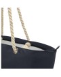 4DO Panama Strandkühltasche mit Kordelgriffen aus recyceltem GRS-Material, 23L Tasche personalisierbar