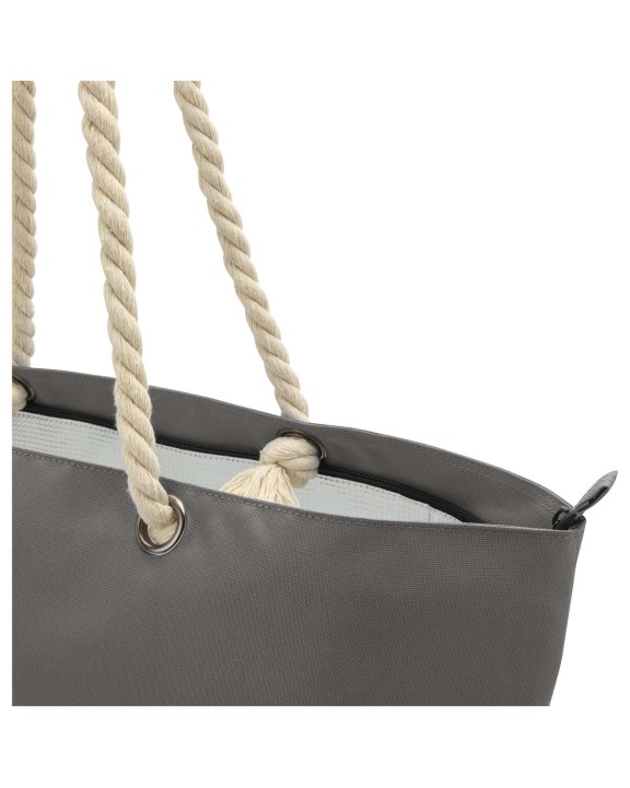 Sac & bagagerie personnalisable 4DO Sac shopping Panama recyclé GRS isotherme de plage avec poignées en cordelette 23L