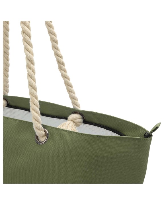 Sac & bagagerie personnalisable 4DO Sac shopping Panama recyclé GRS isotherme de plage avec poignées en cordelette 23L