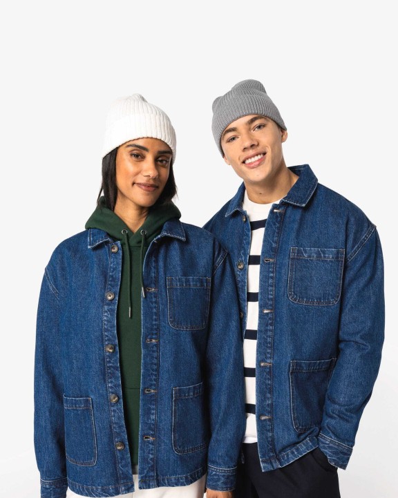 Veste personnalisable NATIVE SPIRIT Veste en jean écoresponsable à épaules tombantes unisexe