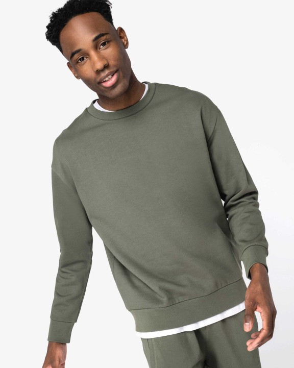 Sweat-shirt personnalisable NATIVE SPIRIT Sweat-shirt écoresponsable à col rond à épaules tombantes molleton gratté unisexe