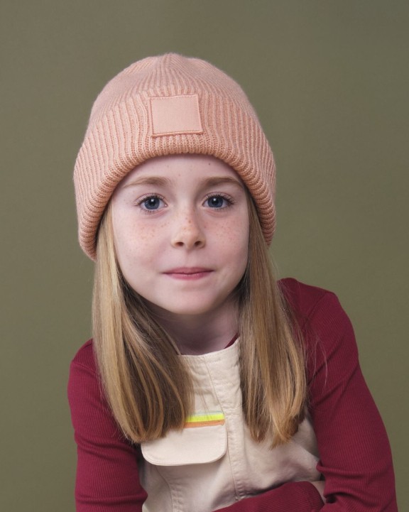 Bonnets personnalisable BEECHFIELD KIDS DEEP CUFFED TONAL PATCH BEANIE