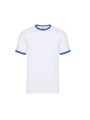 FOL T-shirt Ringer Valueweight White/Royalblue personnalisable