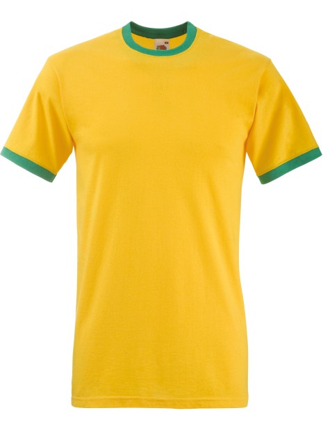 FOL T-shirt Ringer Valueweight tournesol/vert kelly personnalisable