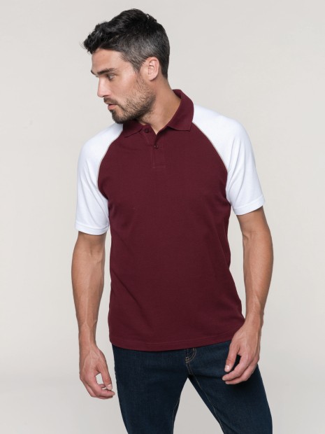 Polos à personnaliser KARIBAN Polo baseball manches courtes 