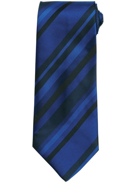 PREMIER Cravate "Multi Stripe" bleu personnalisable
