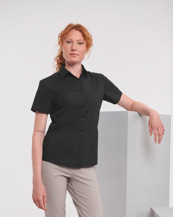 Hemd RUSSELL Ladies' Ss Polycotton Poplin Shirt voor bedrukking &amp; borduring