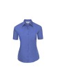 RUSSELL Chemise femme popeline polycoton manches courtes bleu corporate personnalisable