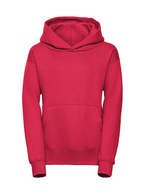 RUSSELL Children´s Hooded Sweatshirt rouge classique personnalisable