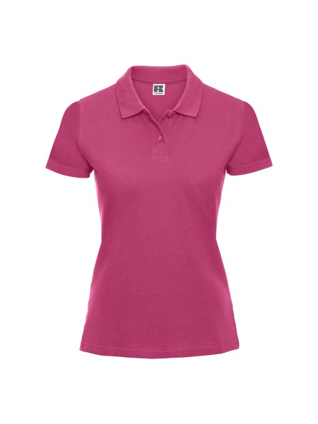 RUSSELL LADIES' CLASSIC COTTON POLO fushia personnalisable
