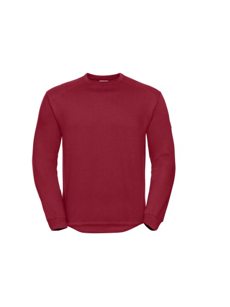 RUSSELL Sweat-shirt Heavy Duty col rond rouge classique personnalisable