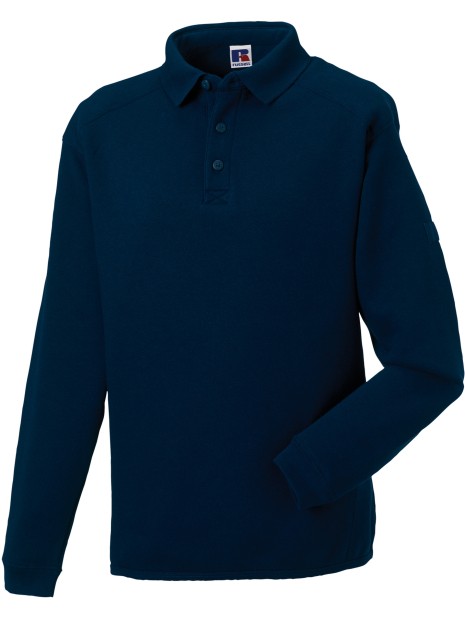 RUSSELL Sweat-shirt Heavy Duty col polo french marine personnalisable