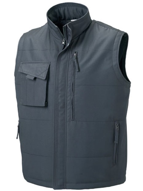 RUSSELL Bodywarmer Heavy Duty gris convoi personnalisable
